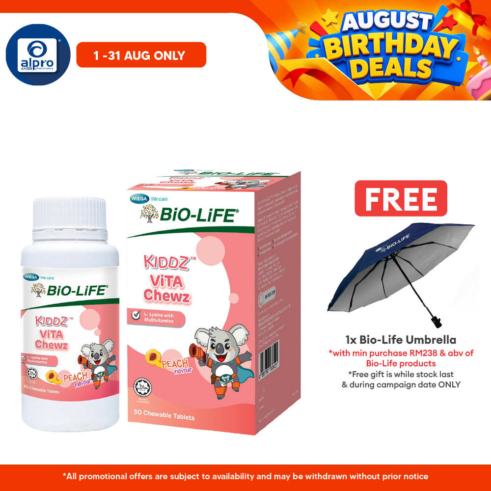 Bio-Life Kiddz ViTA Chewz 50s | Support Daily Nutritional Requirement for Growing Kids Bio-life