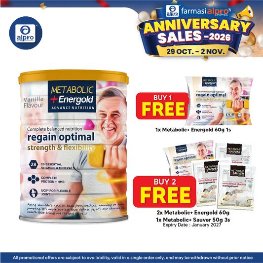 Metabolic+ Energold 850g (New) | Energy, Muscle & Joint Support