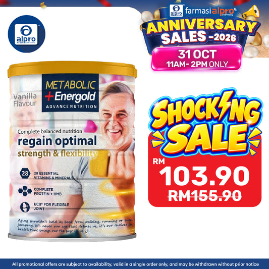 Metabolic+ Energold 850g (New) | Energy, Muscle & Joint Support