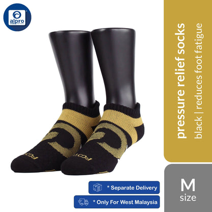 FOOTER T100 – Black – Zensox Series 360° Anti-Bacterial Pressure Relief Socks | Effectively Reduces Foot Fatigue FOOTER