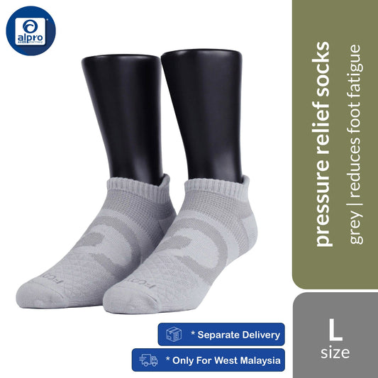 FOOTER T100 – Grey – Zensox Series 360° Anti-Bacterial Pressure Relief Socks | Effectively Reduces Foot Fatigue FOOTER