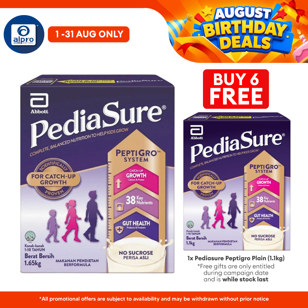 Abbott PediaSure PeptiGro Plain 1.65kg | Complete Nutrition for Growing Childre Pediasure