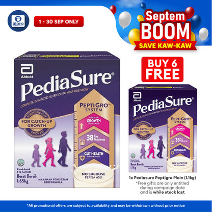Abbott PediaSure PeptiGro Plain 1.65kg | Complete Nutrition for Growing Childre Pediasure