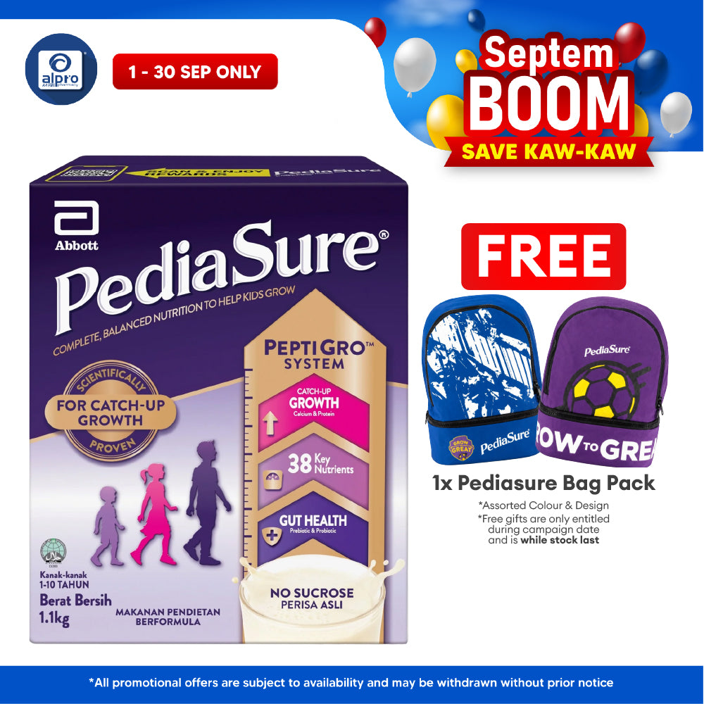 Abbott PediaSure PeptiGro Plain 1.1kg | Complete Nutrition for Growing Children Pediasure