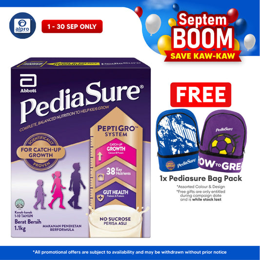 Abbott PediaSure PeptiGro Plain 1.1kg | Complete Nutrition for Growing Children Pediasure
