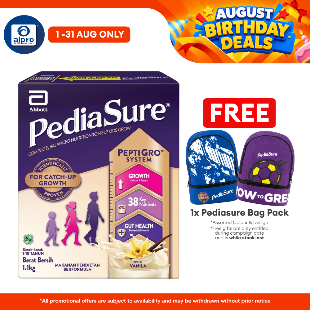 Abbott PediaSure PeptiGro Vanilla 1.1kg | Complete Nutrition for Growing Children Pediasure