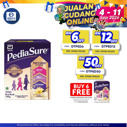 Abbott PediaSure PeptiGro Vanilla 1.65kg | Complete Nutrition for Growing Children Pediasure