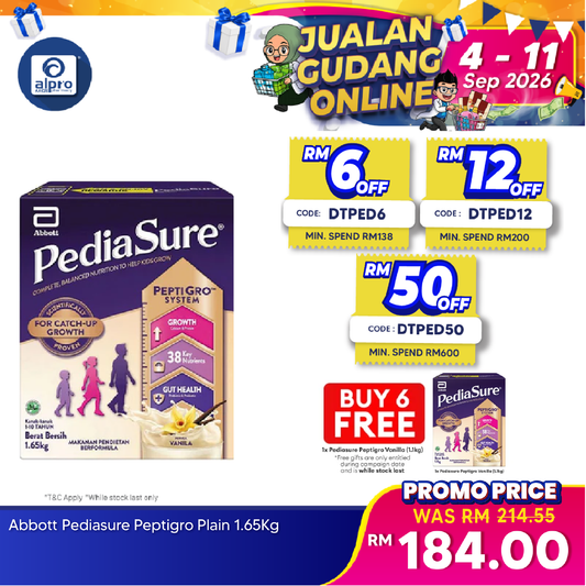 Abbott PediaSure PeptiGro Vanilla 1.65kg | Complete Nutrition for Growing Children Pediasure