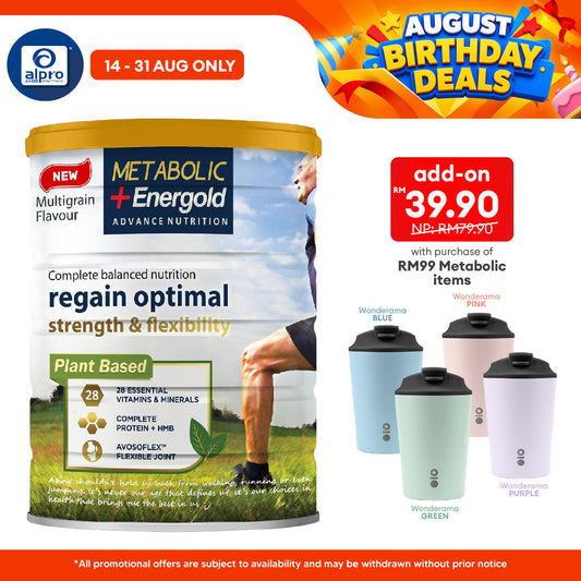 Metabolic+ Energold Plant Based 850g | For Muscle Strength & Joint Flexibility Metabolic