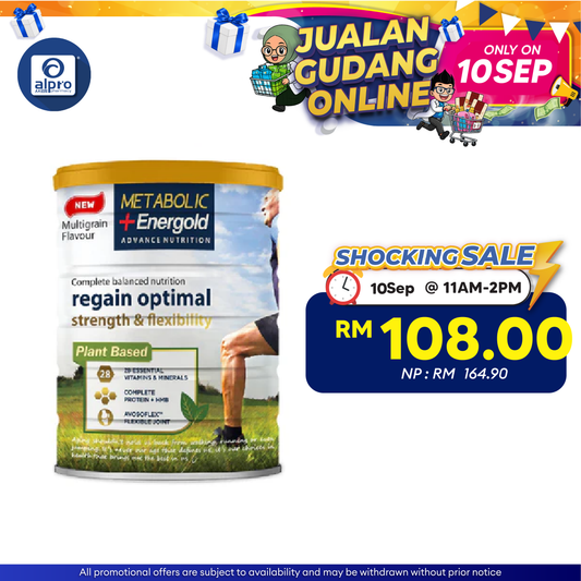 Metabolic+ Energold Plant Based 850g | For Muscle Strength & Joint Flexibility Metabolic