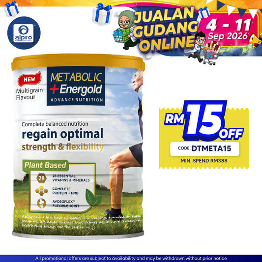 Metabolic+ Energold Plant Based 850g | For Muscle Strength & Joint Flexibility Metabolic