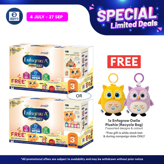 Enfagrow A+ Step 3 Original Flavour 3.48kg (FOC 20pcs Magnetic Tiles) | For Holistic Brain Development Enfagrow