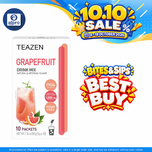 Teazen Grapefruit Tea Drink 5g ×10s | Light & Refreshing Drink Mix Natural & Artificial Flavours