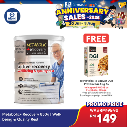 Metabolic+ Recovery 850g | Wellbeing & Quality Rest Metabolic