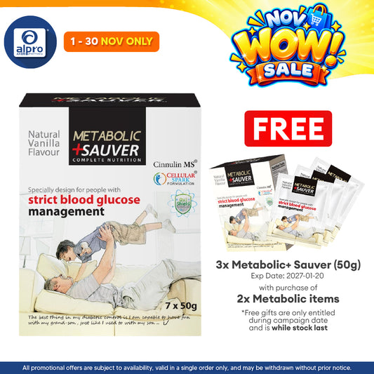 Metabolic+ Sauver 50g 7s | Blood Glucose Management