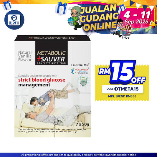Metabolic+ Sauver 50g 7s | Blood Glucose Management Metabolic