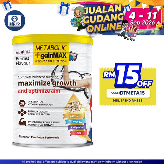 Metabolic+ Gainmax 850g (New) | Complete Balanced Nutrition Metabolic