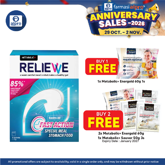 Metabolic+ Relievve 5 X 45g