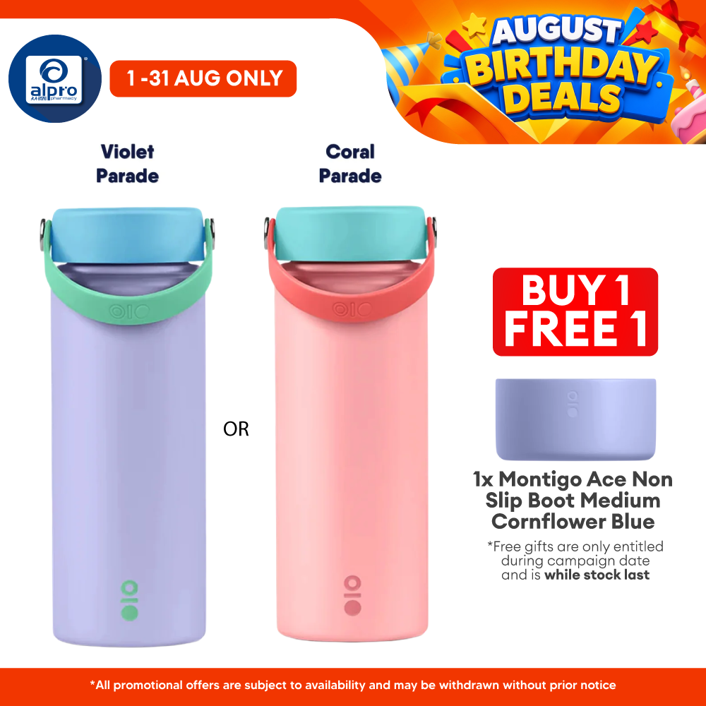 Montigo Palette Parade Ace Mega (Violet/ Coral) Parade 530mL | Playful Vibrant Hues & Double-Wall Vacuum Insulation Montigo