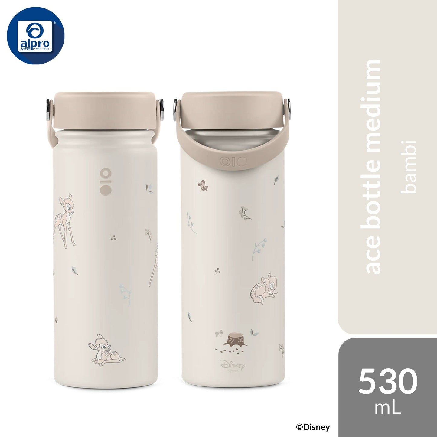 Montigo Disney Classics Ace Bottle Medium (Bambi/ Dumbo/ Lion King) 530mL | Disney’s Iconic Whimsical Childhood Friends Montigo