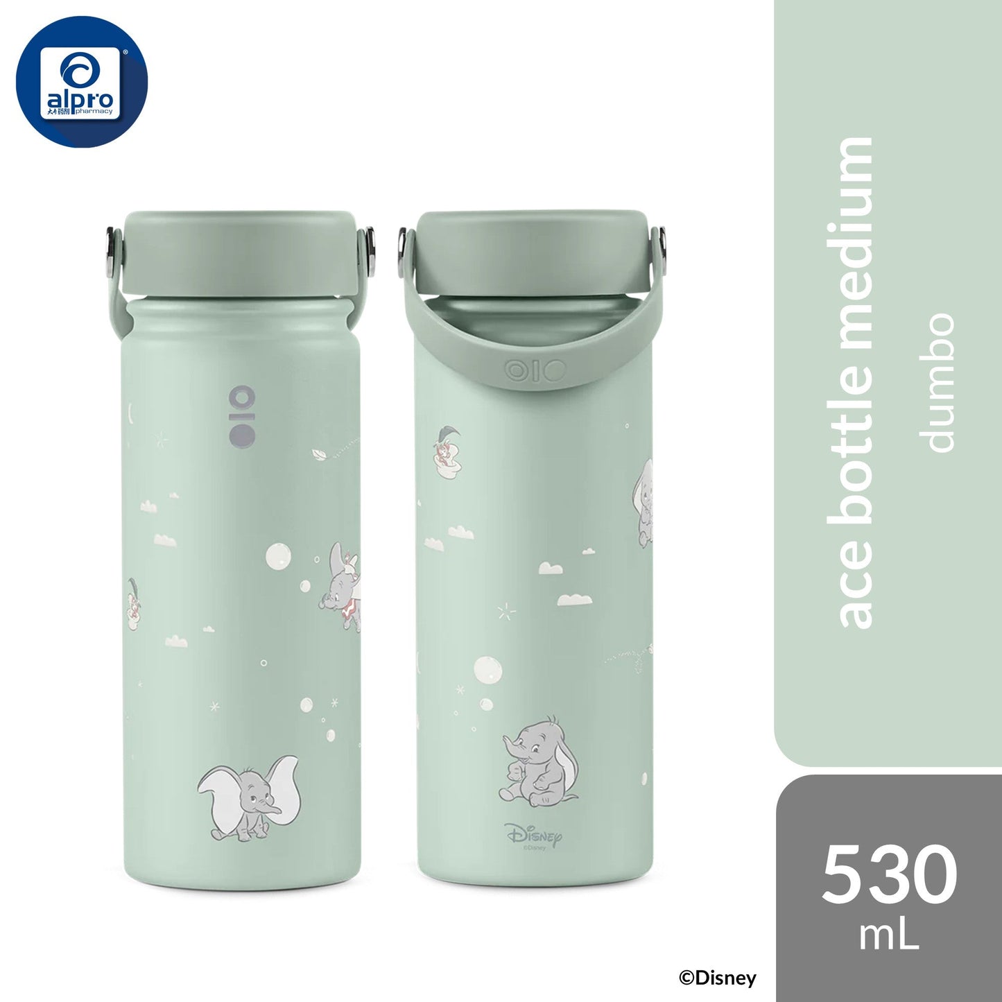 Montigo Disney Classics Ace Bottle Medium (Bambi/ Dumbo/ Lion King) 530mL | Disney’s Iconic Whimsical Childhood Friends Montigo