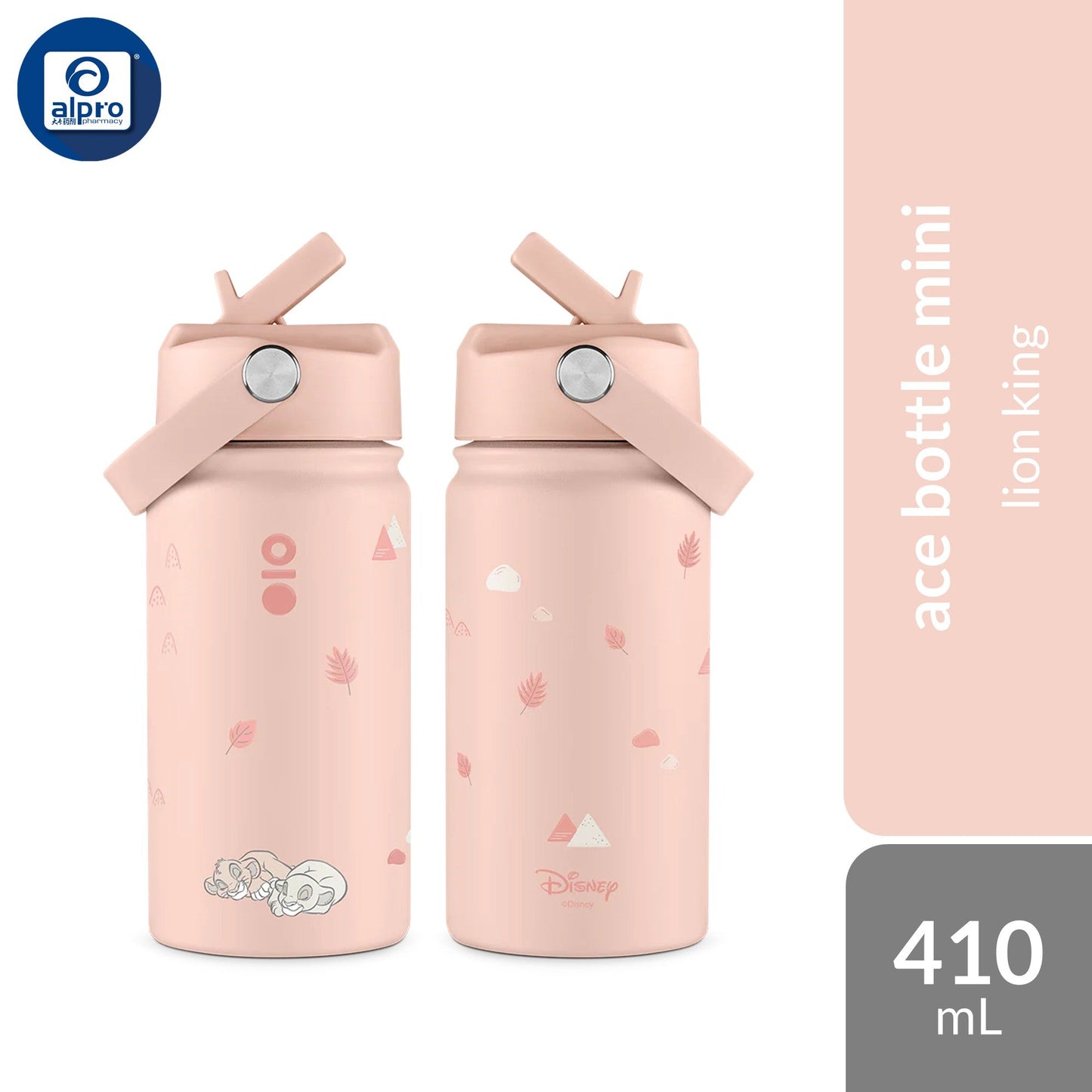 Montigo Disney Classics Ace Bottle Mini (Bambi/ Dumbo/ Lion King) 410ml | Disney’s Iconic Whimsical Childhood Friends Montigo