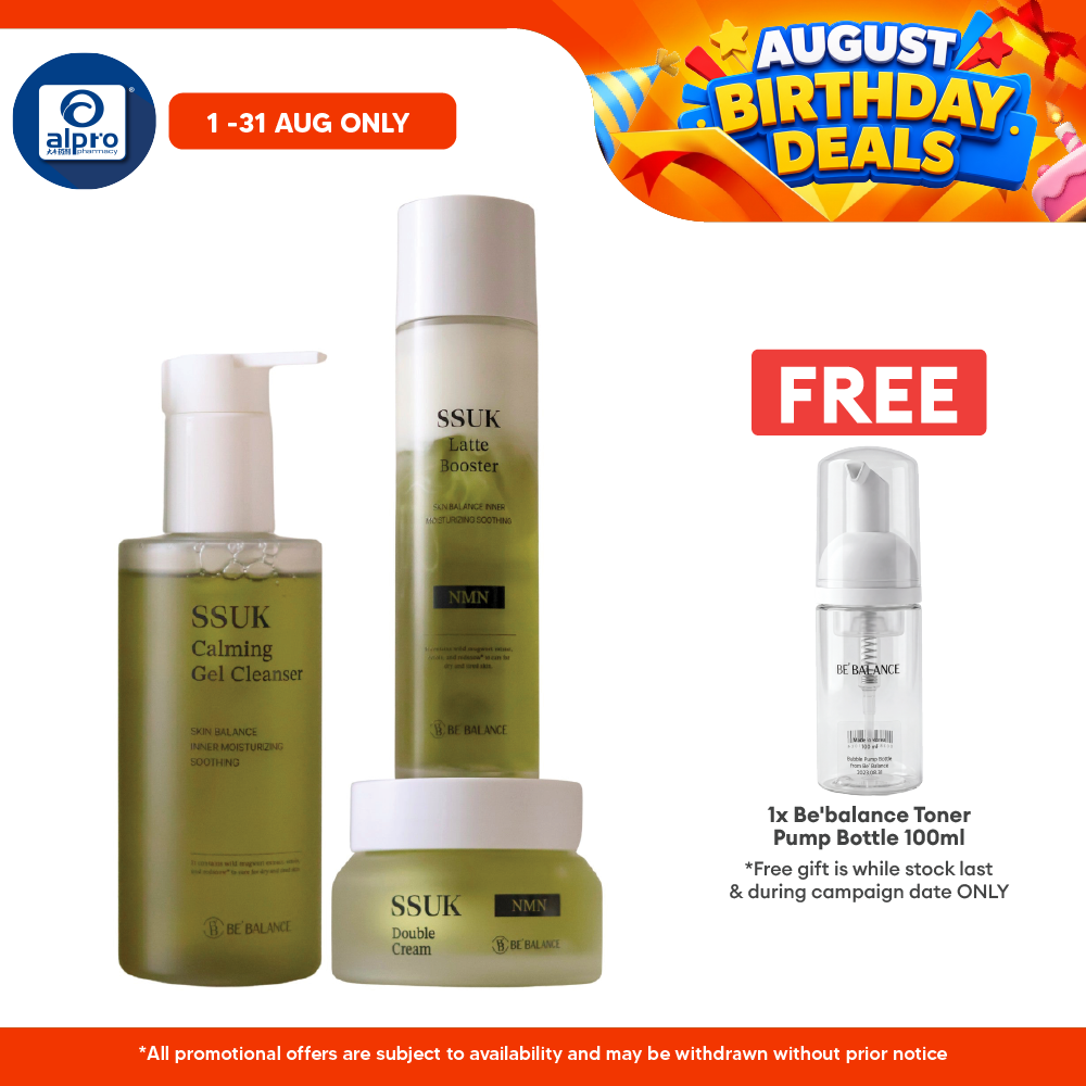 BE'BALANCE SSUK Routine 3 Piece Skincare Set | Gentle Hydration & Soothing BE'BALANCE