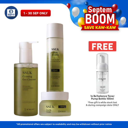 BE'BALANCE SSUK Routine 3 Piece Skincare Set | Gentle Hydration & Soothing BE'BALANCE