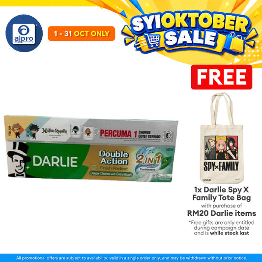 Darlie Double Action Fresh Protect 2in1 160g 2s | Free Jujutsu Kaisen Mug