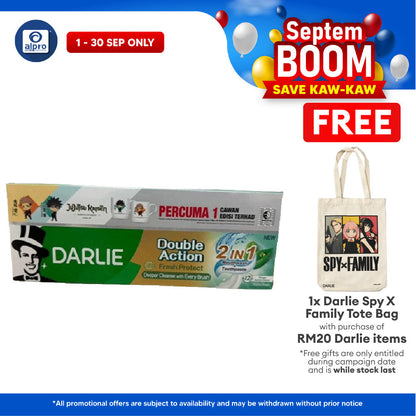 Darlie Double Action Fresh Protect 2in1 160g 2s | Free Jujutsu Kaisen Mug Darlie