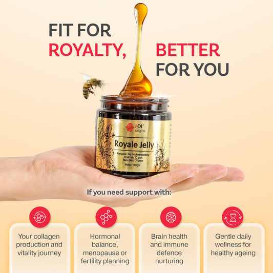 HDI Origins Liquid Royale Jelly 150g | Supports Collagen Production & Skin Health