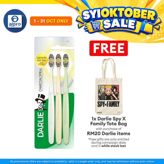 Darlie Charcoal Spiral Graphene 3s Blister Pack | Slim Tip Bristles