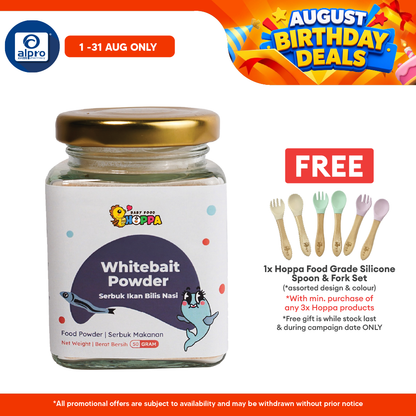 Hoppa Whitebait Powder 50g | Rich In Calcium & DHA Hoppa