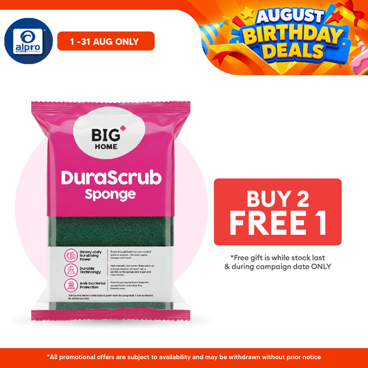 Big+ DuraScrub Anti-Bacterial Dishwashing Sponge 1s | Heavy Duty Scrubbing Power Big+