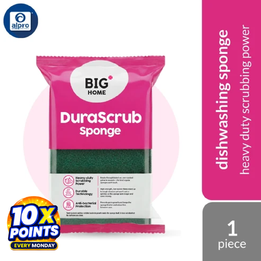 Big+ DuraScrub Anti-Bacterial Dishwashing Sponge 1s | Heavy Duty Scrubbing Power