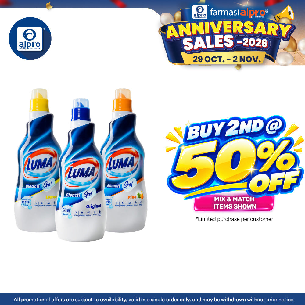Luma Bleach Gel (Original/ Lemon/ Pine) 1kg | Advance Formula Enhanced Cleaning Power