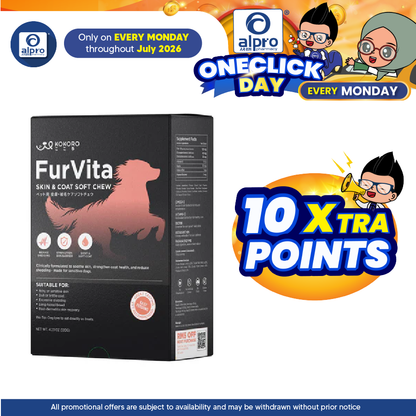 Kokoro Furvita (Dog) - Skin & Coat Soft Chew 30s | Restore The Skin Barrier Kokoropet