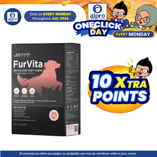 Kokoro Furvita (Dog) - Skin & Coat Soft Chew 30s | Restore The Skin Barrier Kokoropet