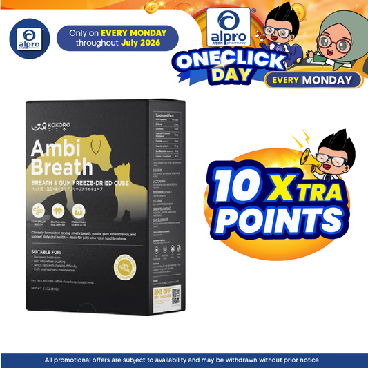 Kokoro Ambibreath (Dog & Cat) - Breath & Gum Freeze-Dried Cube 30s | Bad Breath & Plaque Control Kokoropet