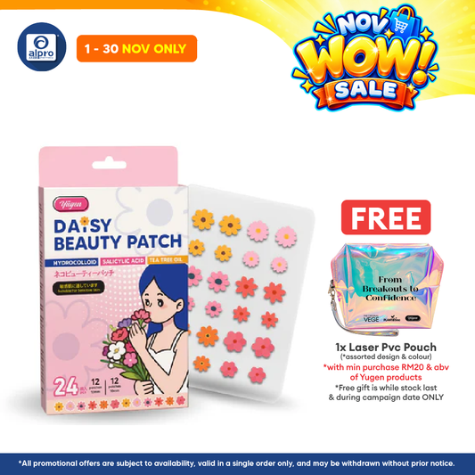 Yugen Daisy Beauty Patch 24s | Floral Acne Patch for Sensitive Skin