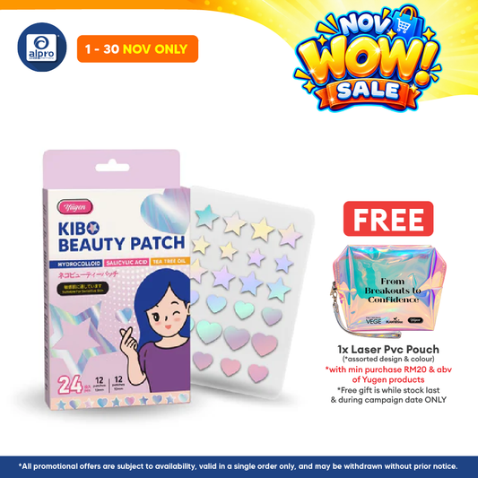 Yugen Kibo Beauty Patch 24s | Star & Heart Acne Patch for Sensitive Skin