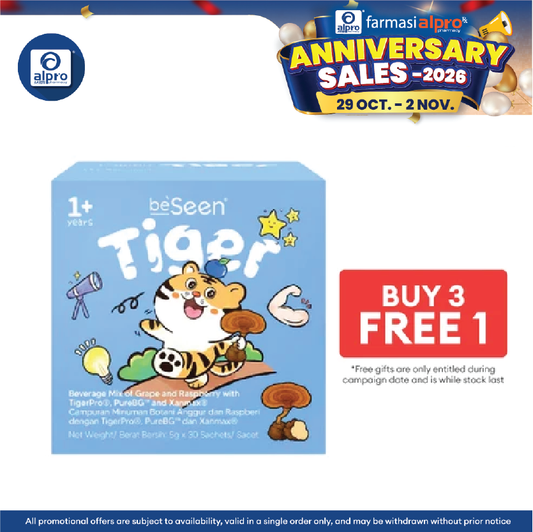 BeSeen Tiger Kids Eye Health Nutrition with Tiger Milk Mushroom 30s | Daily Wellness & Eye Support for Kids