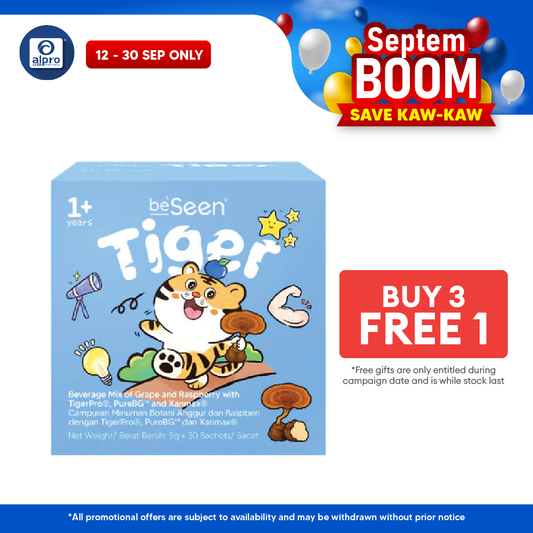 BeSeen Tiger Kids Eye Health Nutrition with Tiger Milk Mushroom 30s | Daily Wellness & Eye Support for Kids