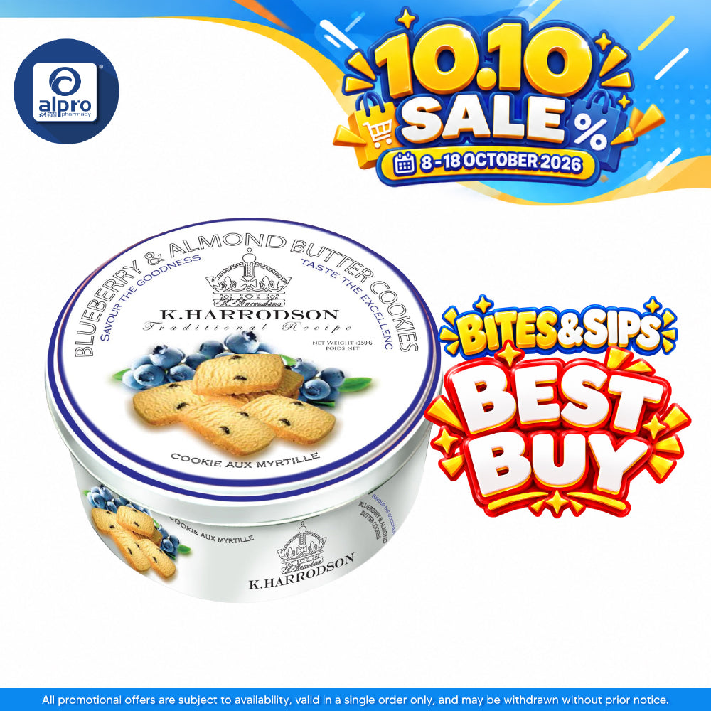K.Harrodson Danish B/Cookies Blueberry & Alm 150g | Traditional Recipe