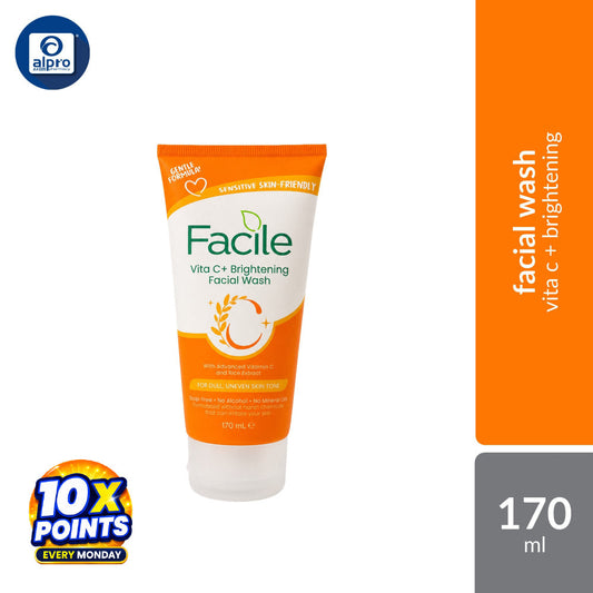 GSO Facile Vitac+ Brightening Facial Wash 170ml | Sensitive Skin Friendly