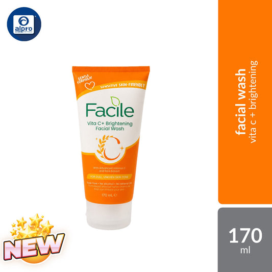 GSO Facile Vitac+ Brightening Facial Wash 170ml | Sensitive Skin Friendly GSO