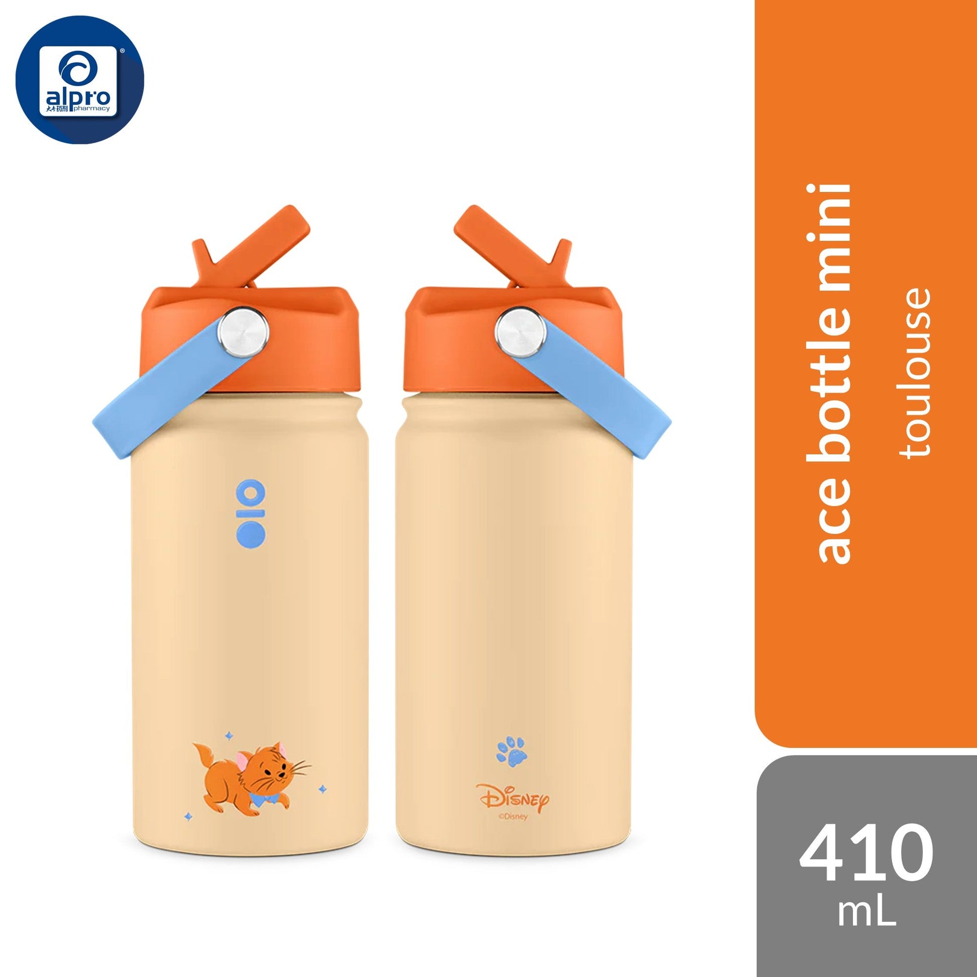 Montigo Disney Cats Ace Bottle Mini (Toulouse/ Marie/ Berlioz) 410mL | Disney’s Iconic Whimsical Cats Montigo