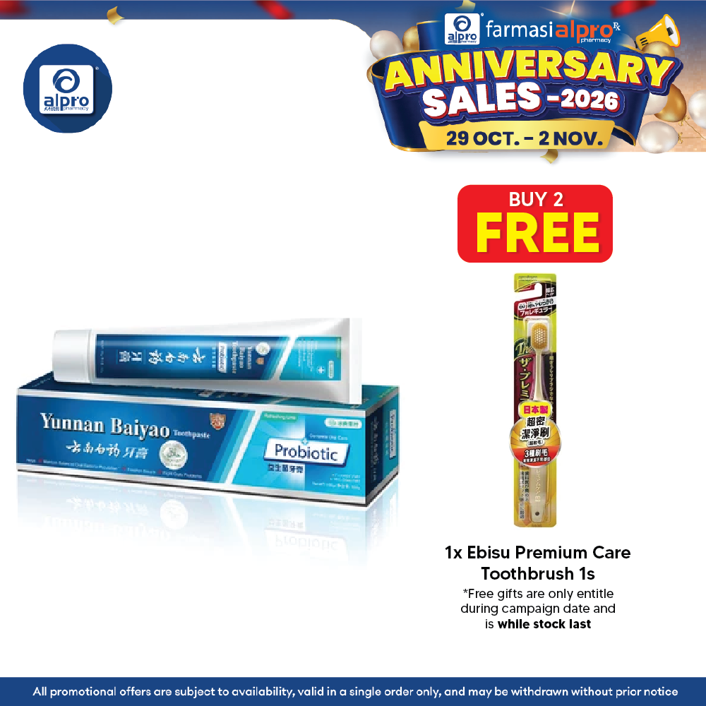 YNBY Yunnan Baiyao Probiotic Toohtpaste 云南白药牙膏 100g