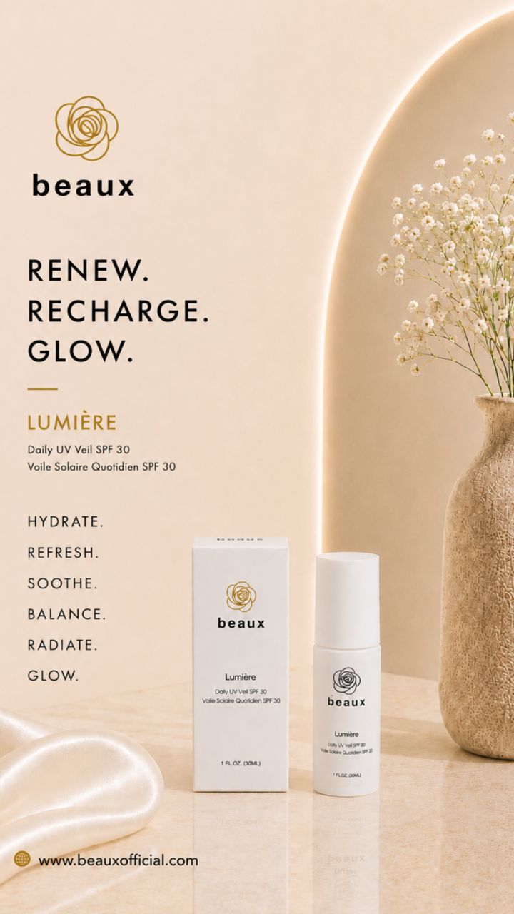 beaux Lumière Daily UV Veil SPF30 30ml | UVA / UVB Protection Beaux