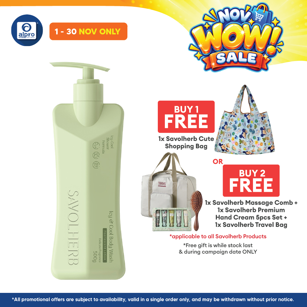 Savolherb Icy and Cool Body Wash 500mL | Refreshing Cooling Effect